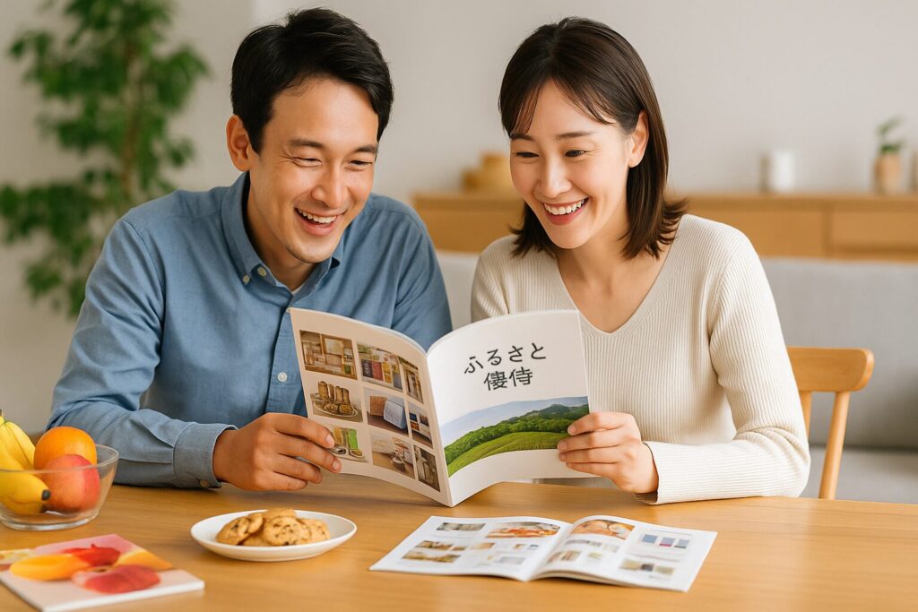 オリックスの株主優待カタログギフトを選ぶ夫婦